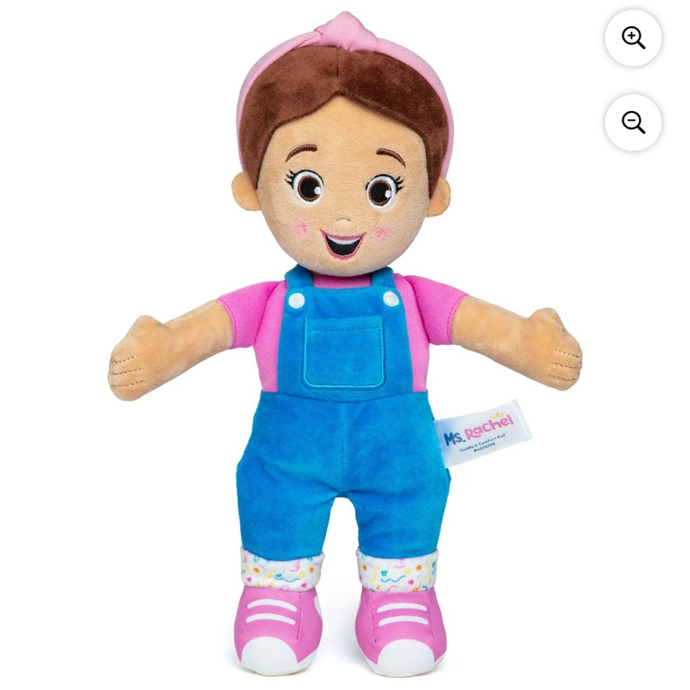 Ms. Rachel Plush Toy with Blue and Pink Outfit. NEW